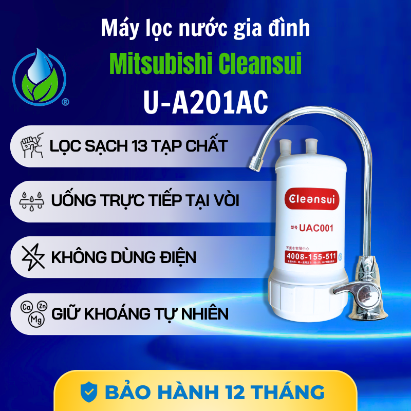 Máy lọc nước giữ khoáng Mitsubishi Cleansui U-A201AC